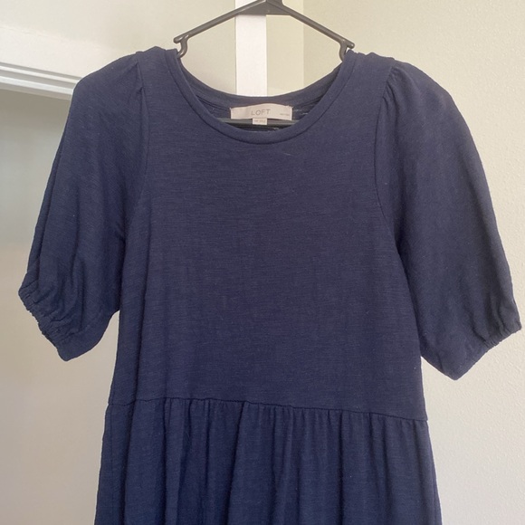 Loft Puff Sleeve Tiered Midi Dress XSP - Picture 5 of 6